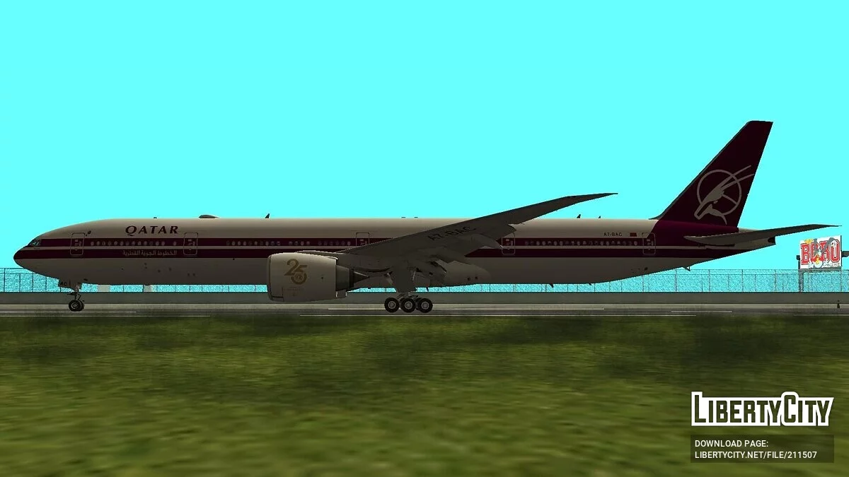 Boeing 777-3DZER A7-BAC [Qatar Airways] / GTA San Andreas