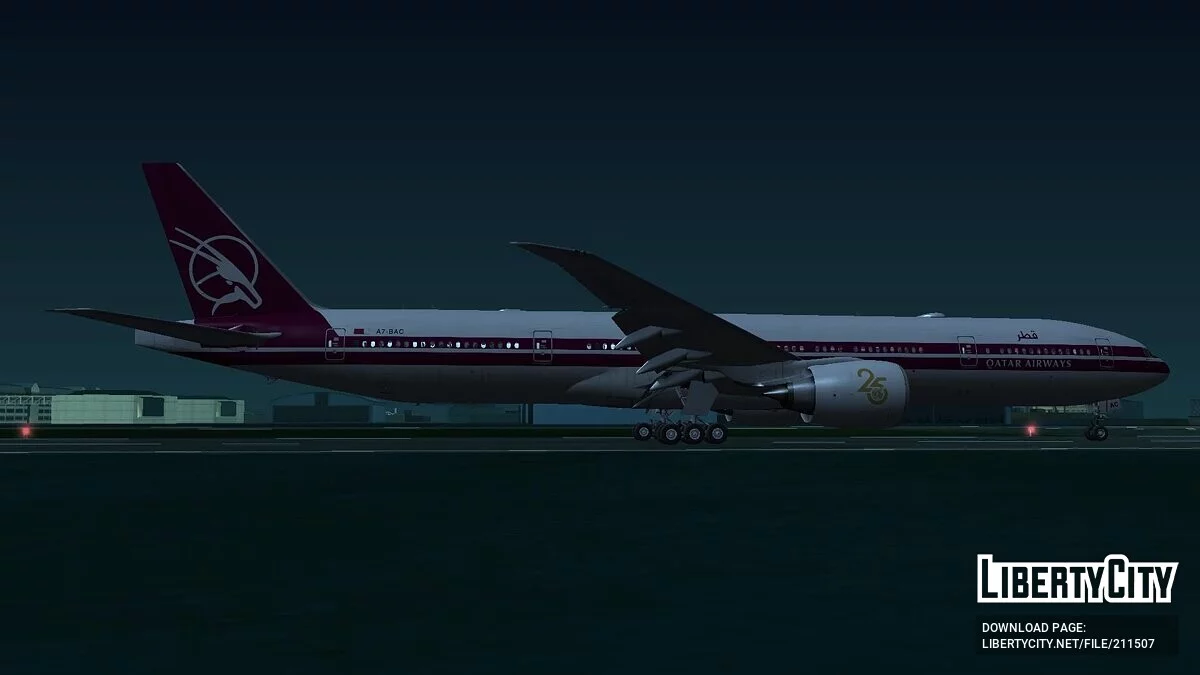 Boeing 777-3DZER A7-BAC [Qatar Airways] / GTA San Andreas