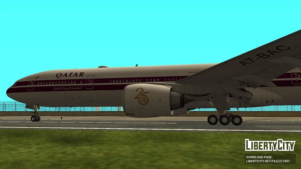 Boeing 777-3DZER A7-BAC [Qatar Airways] / GTA San Andreas
