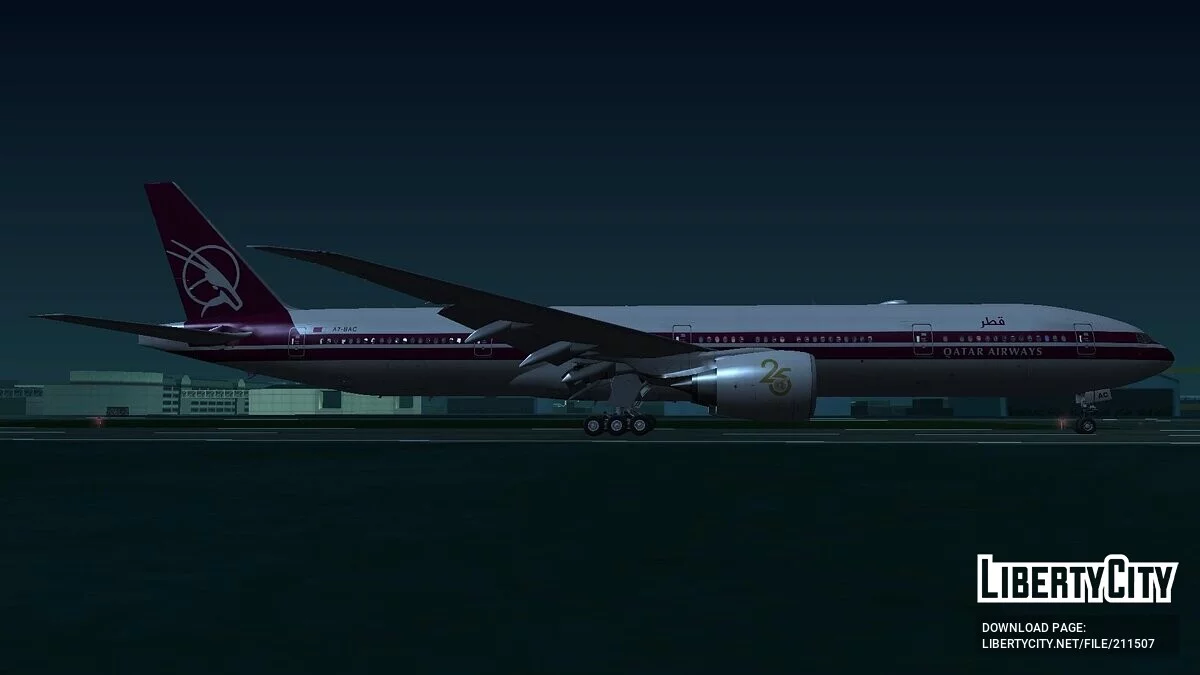 Boeing 777-3DZER A7-BAC [Qatar Airways] / GTA San Andreas