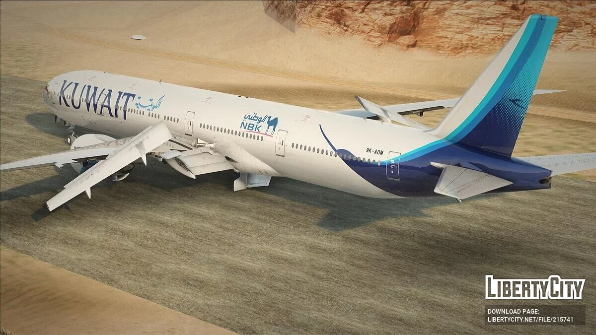 Kuwait Airways Boeing 777-369ER 9K-AOM / GTA San Andreas