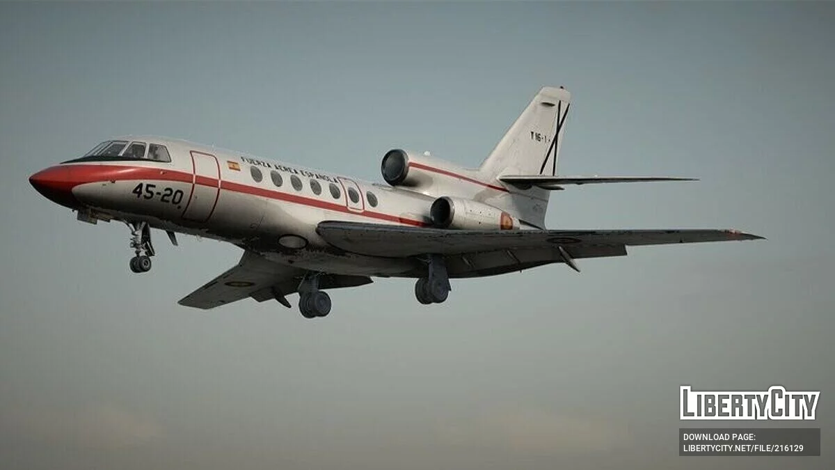 Dassault Falcon 50EX [VehFuncs] / GTA San Andreas