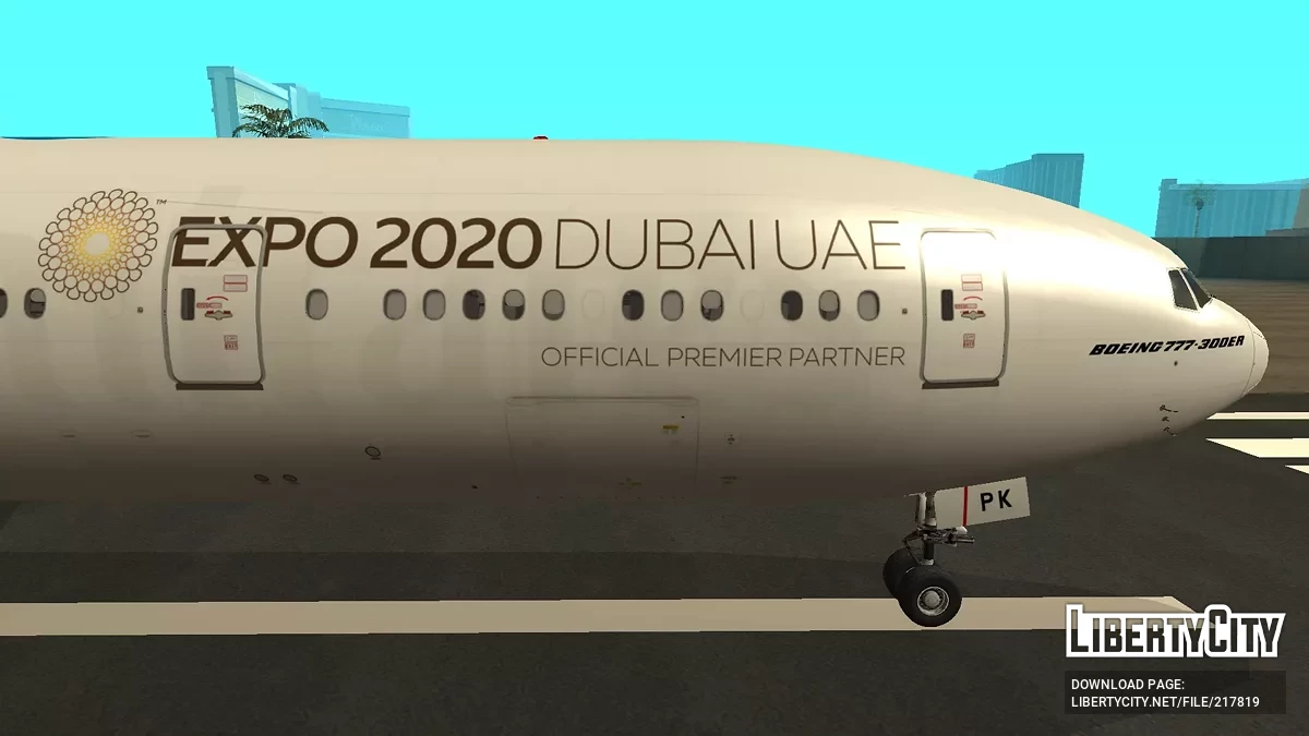 Emirates Boeing 777-31HER A6-EPK Expo 2020 Blue Livery / GTA San Andreas