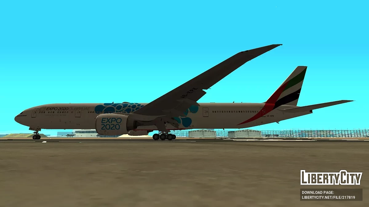 Emirates Boeing 777-31HER A6-EPK Expo 2020 Blue Livery / GTA San Andreas