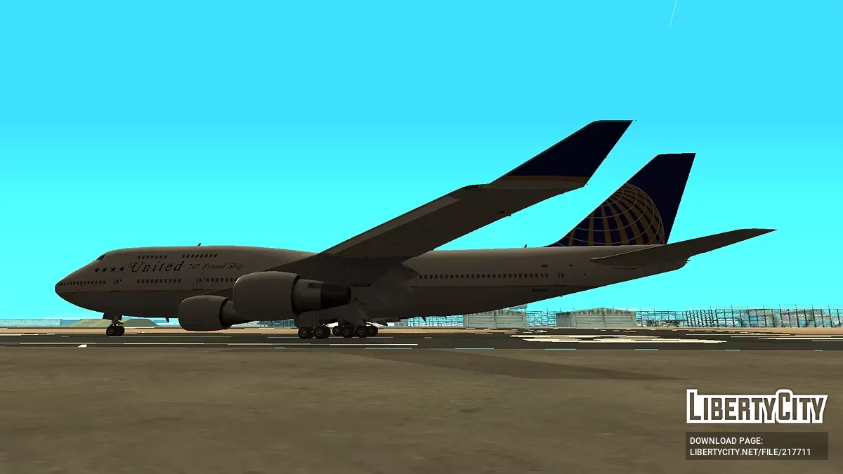 United Airlines Boeing 747-422 N121UA / GTA San Andreas