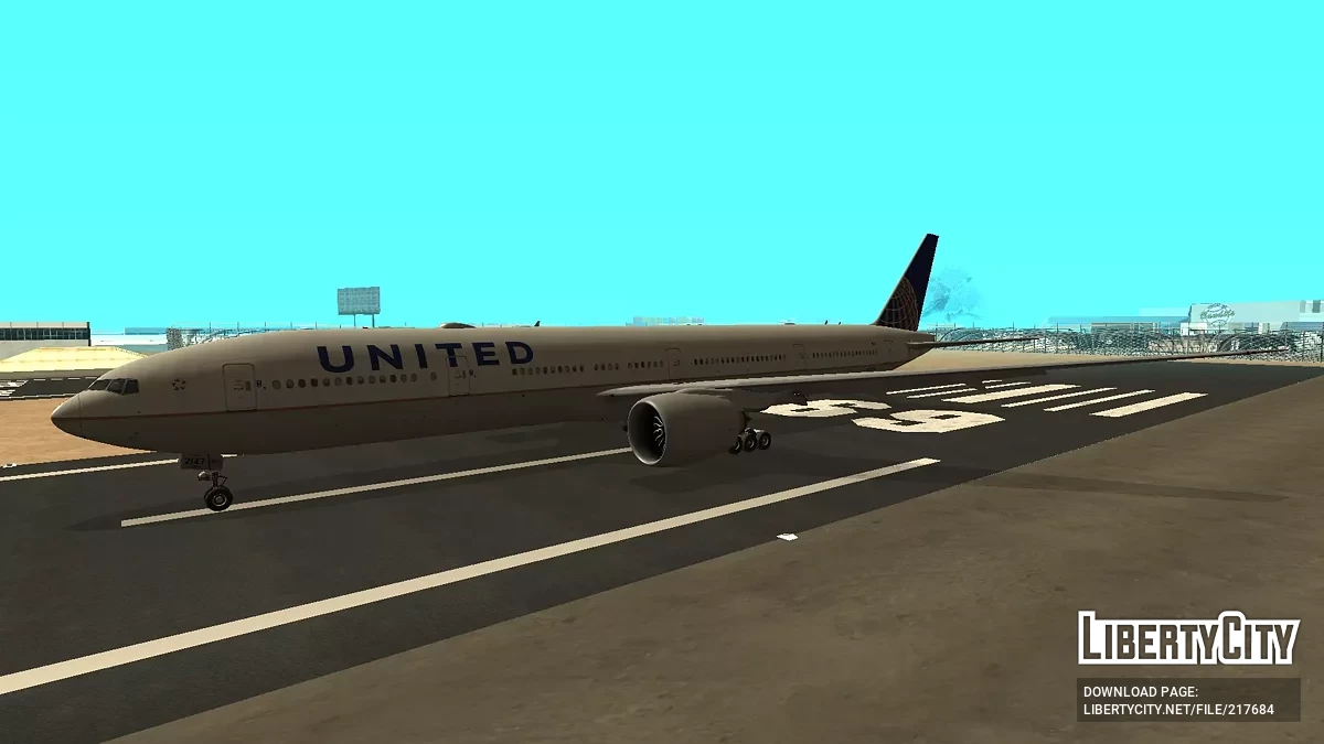 United Airlines Boeing 777-322ER N2747U / GTA San Andreas