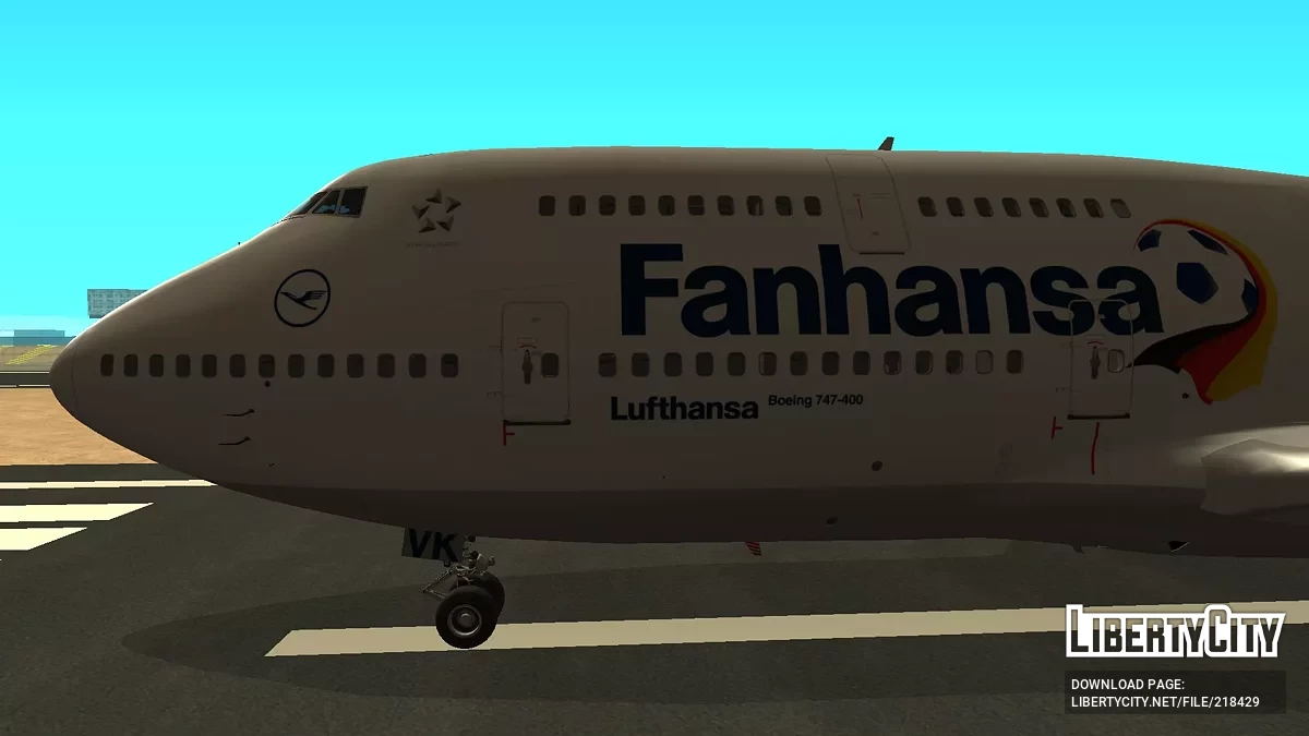 Lufthansa Boeing 747-430 D-ABVK Fanhansa Livery / GTA San Andreas