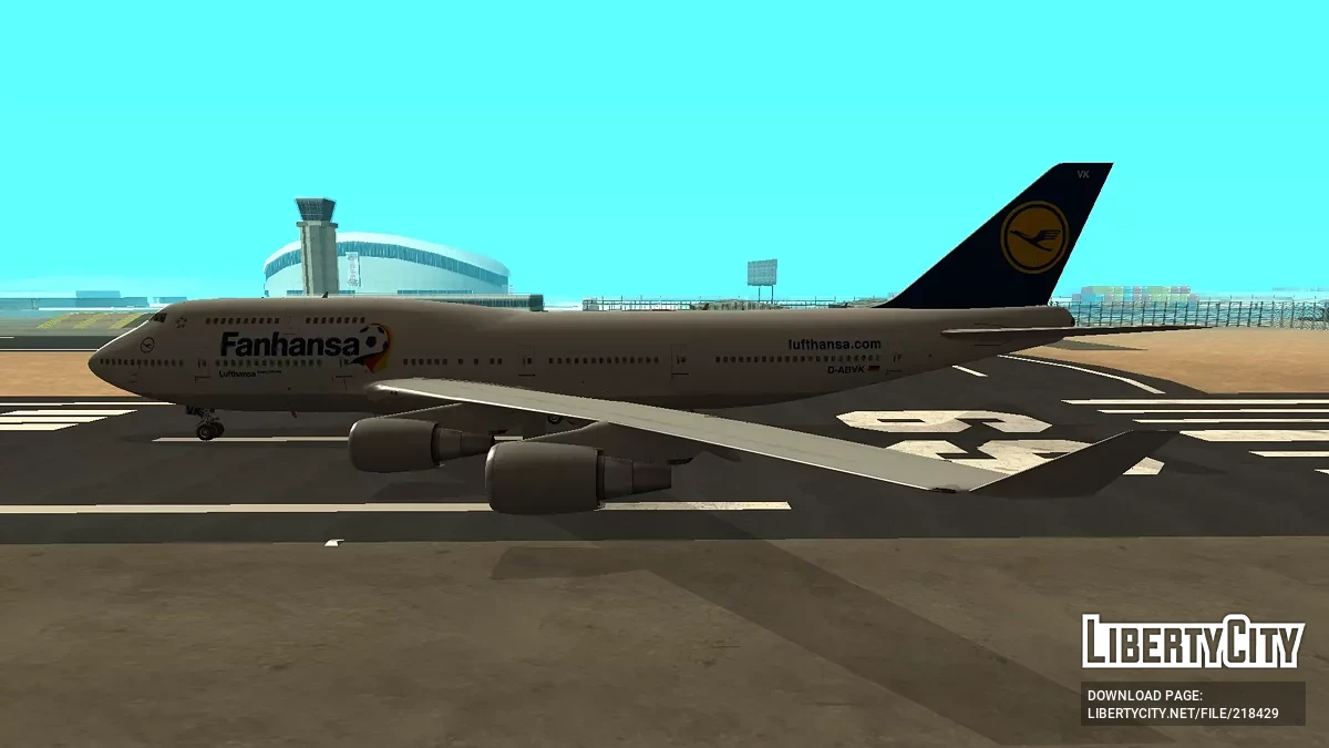 Lufthansa Boeing 747-430 D-ABVK Fanhansa Livery / GTA San Andreas