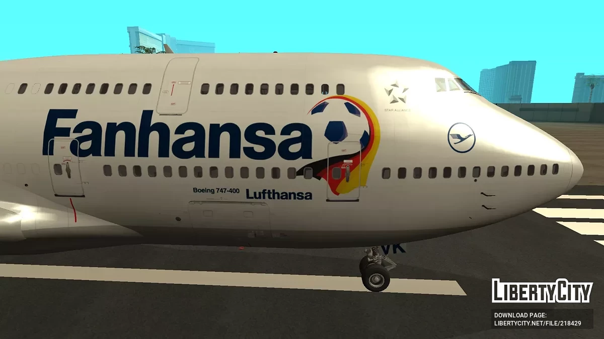 Lufthansa Boeing 747-430 D-ABVK Fanhansa Livery / GTA San Andreas