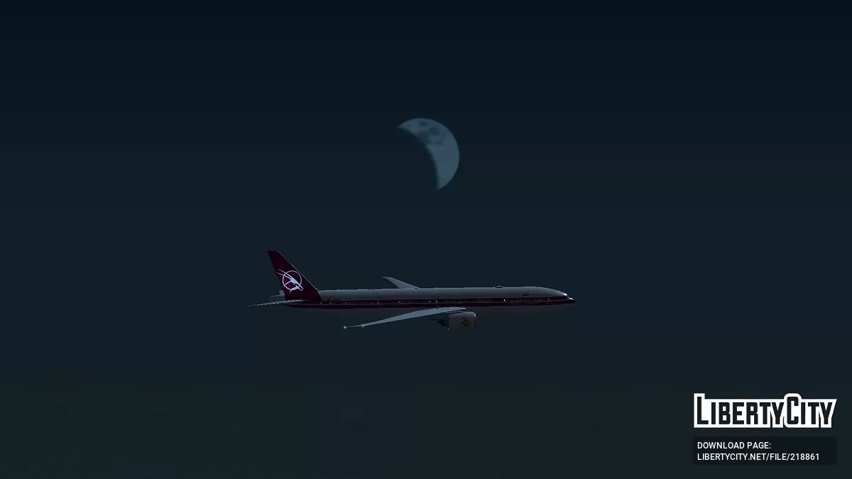 Qatar Airways Boeing 777-3DZER A7-BAC Retro Livery (remastered version) / GTA San Andreas