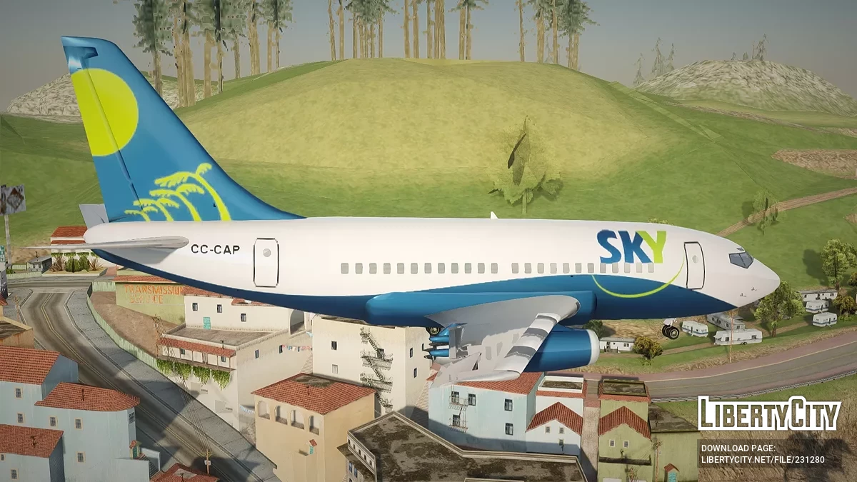 Boeing 737-100 Sky Airline / GTA San Andreas
