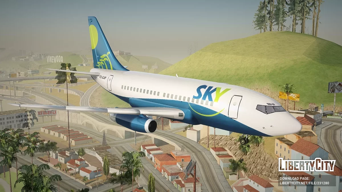 Boeing 737-100 Sky Airline / GTA San Andreas