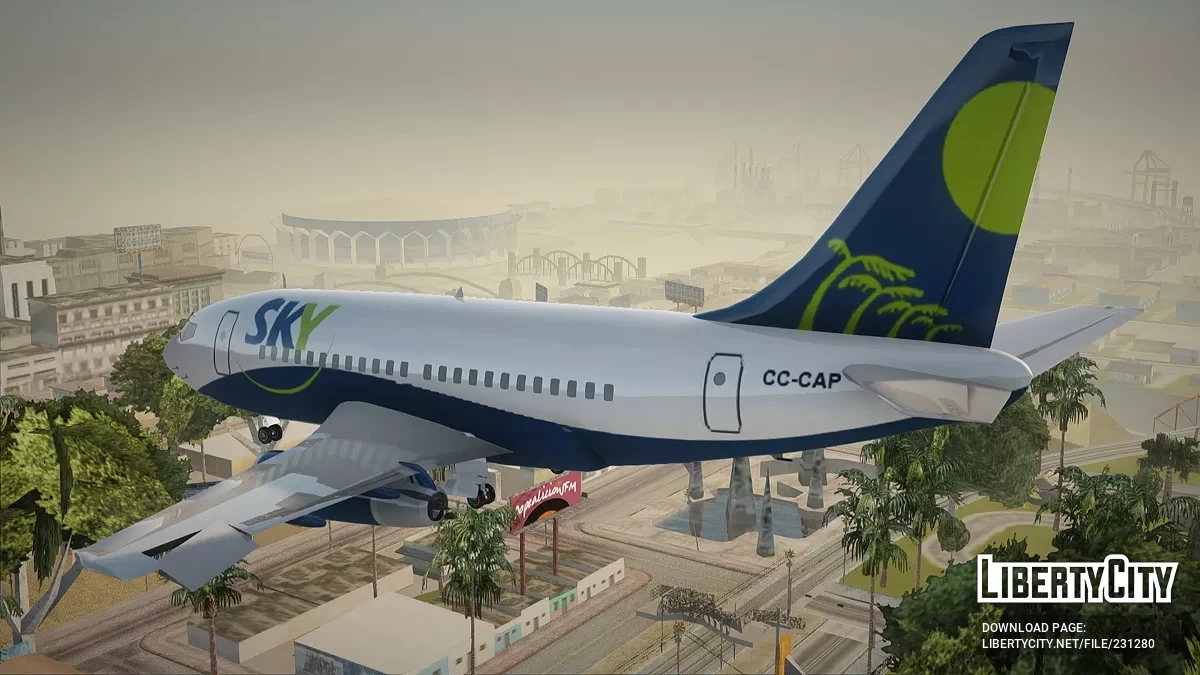 Boeing 737-100 Sky Airline / GTA San Andreas