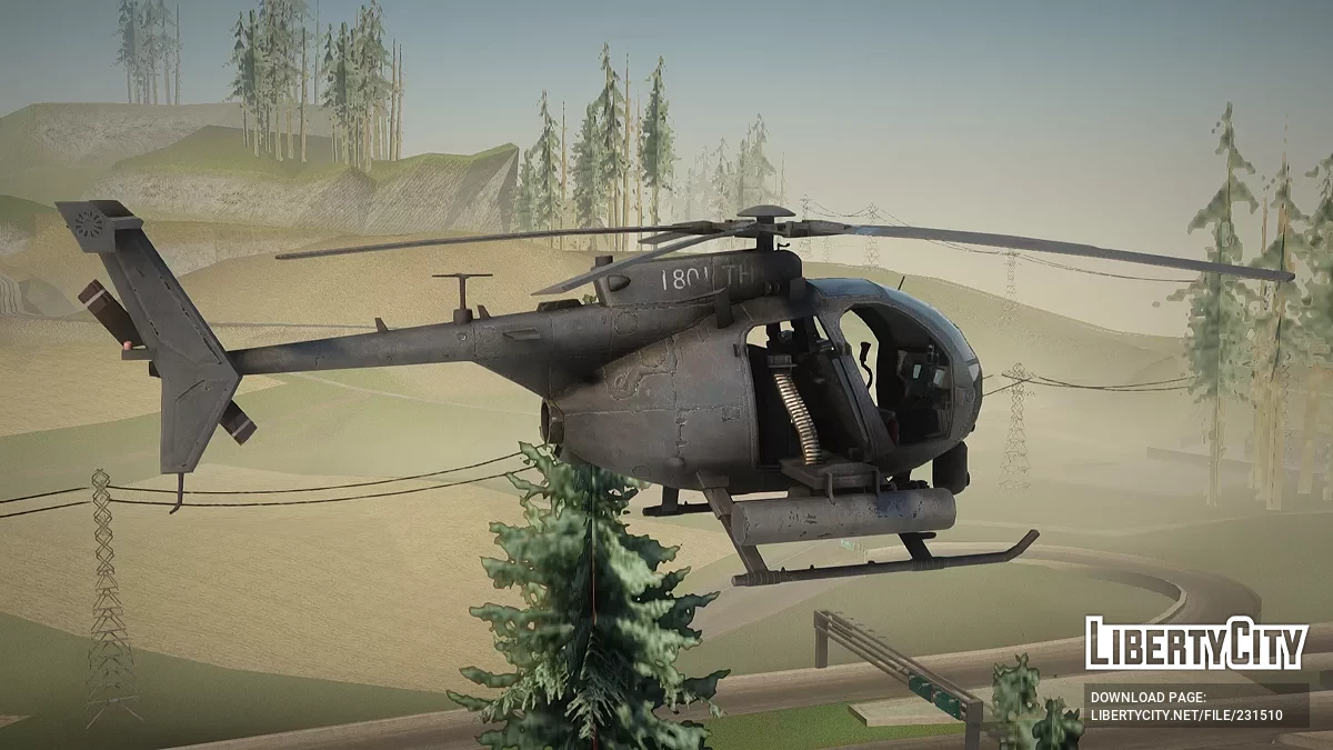 MH-6 Attack Littlebird / GTA San Andreas
