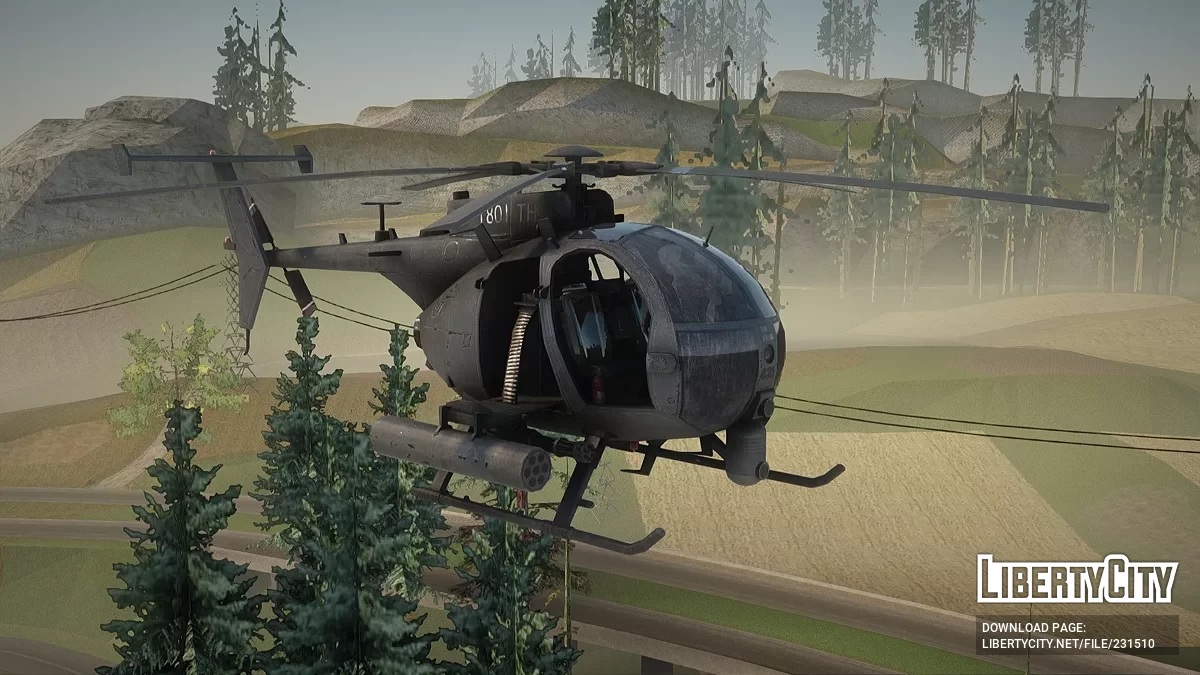 MH-6 Attack Littlebird / GTA San Andreas