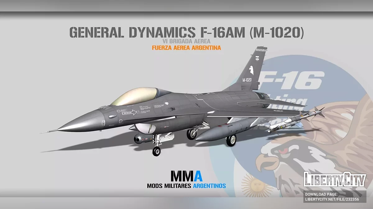 Lockheed Martin F-16 Fighting Falcon / GTA San Andreas