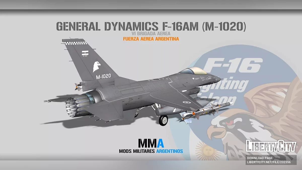 Lockheed Martin F-16 Fighting Falcon / GTA San Andreas