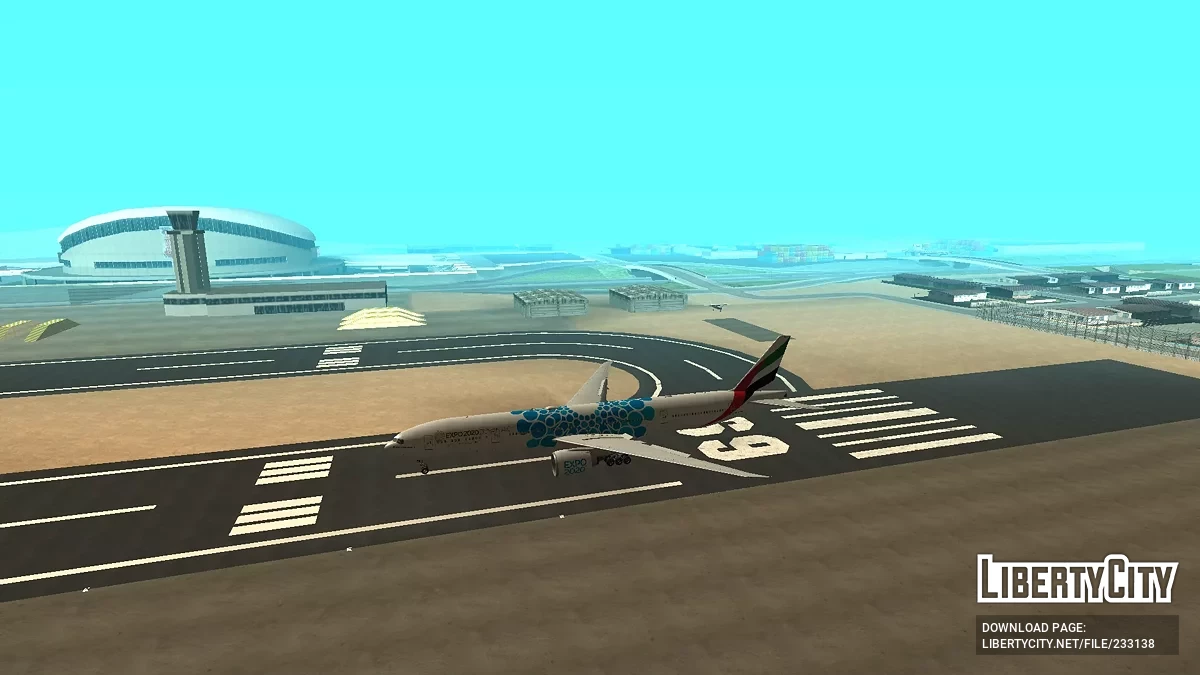 Emirates Boeing 777-31HER A6-EPK Expo 2020 Blue Livery (Remastered) / GTA San Andreas