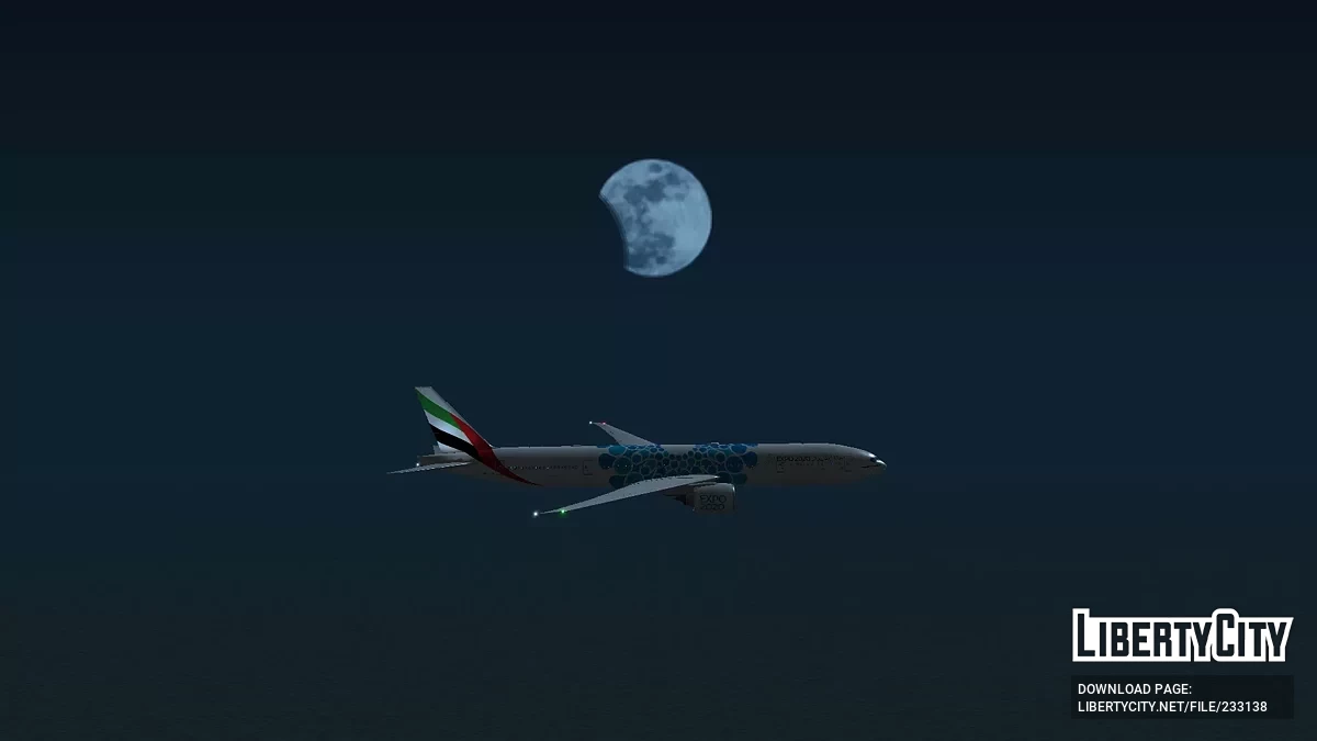 Emirates Boeing 777-31HER A6-EPK Expo 2020 Blue Livery (Remastered) / GTA San Andreas