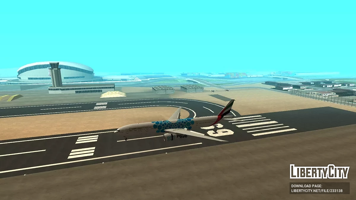 Emirates Boeing 777-31HER A6-EPK Expo 2020 Blue Livery (Remastered) / GTA San Andreas