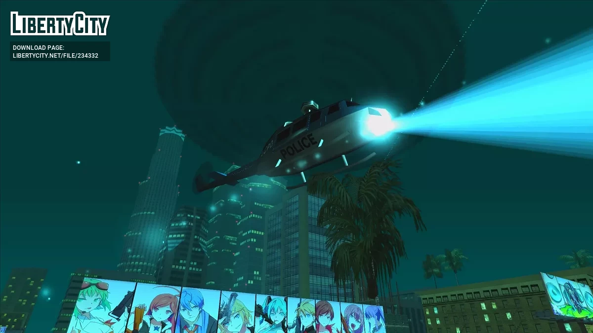 Стиль вертолета GTA3 (Полицейский вертолет GTA III/Побег) / GTA San Andreas