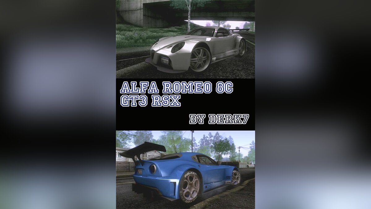 Alfa Romeo 8C GT3 RSX для GTA San Andreas - Картинка #1