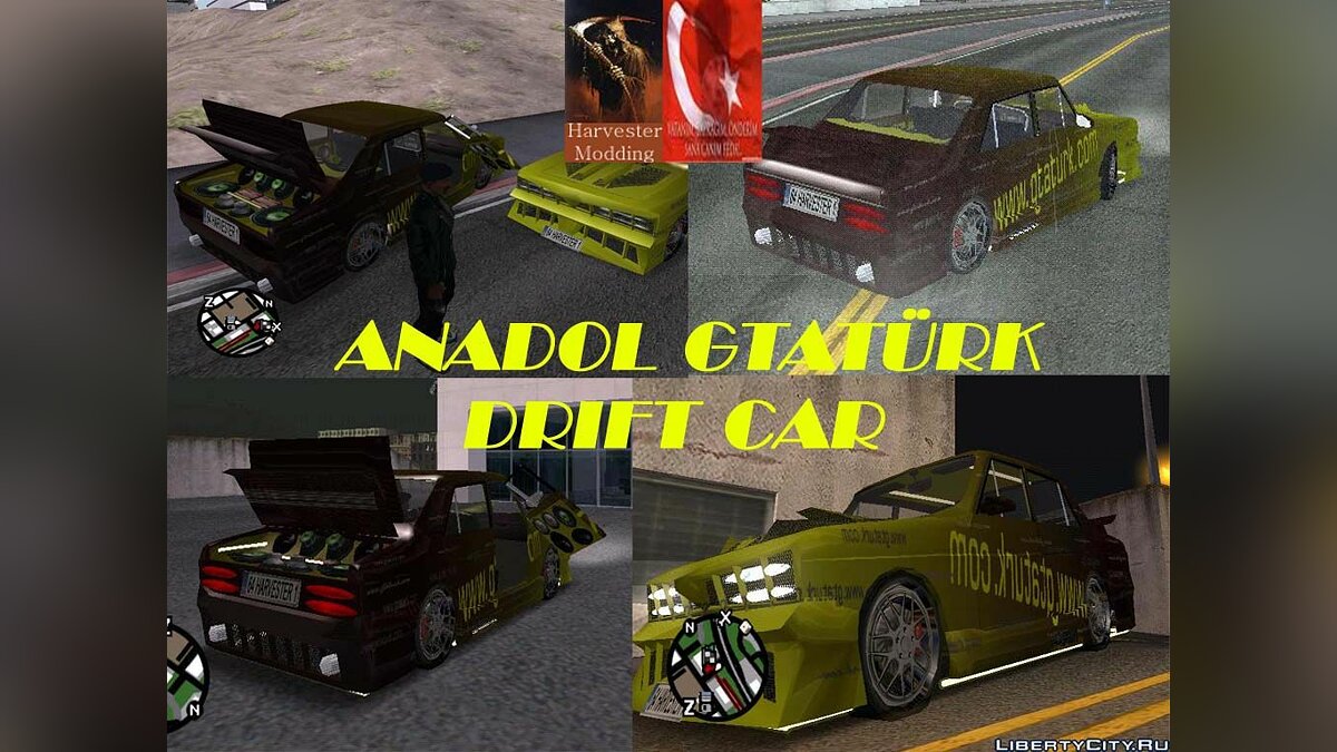 Anadol для GTA San Andreas: 9 машин Anadol на ГТА Сан Андреас