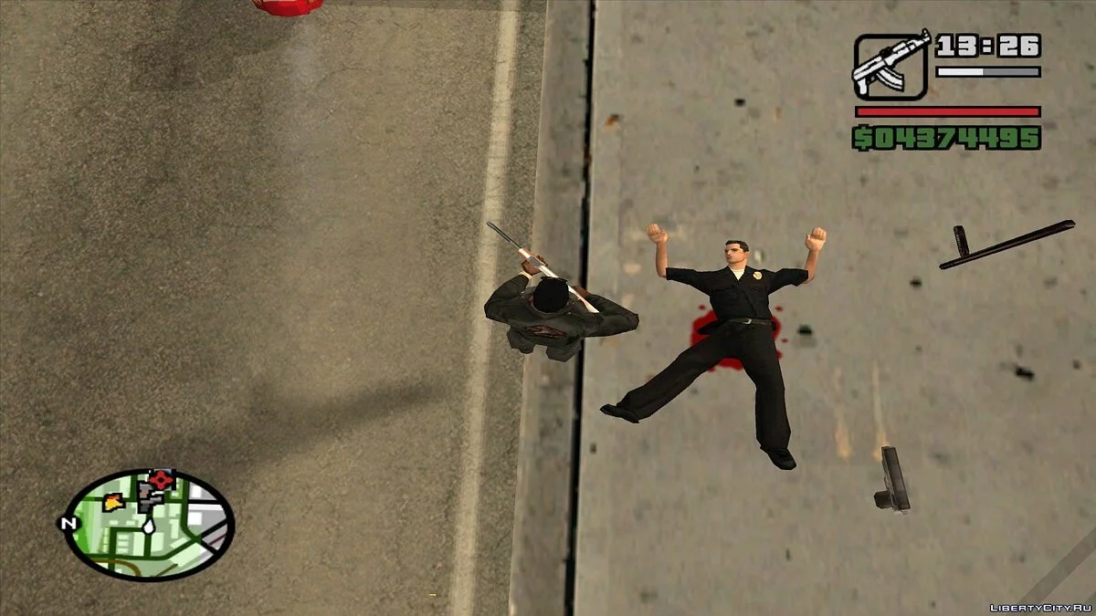 Больше анимаций смертей	(v2) / GTA San Andreas