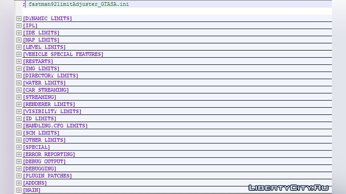 Скачать Fastman92 Limit Adjuster 2.1 для GTA San Andreas