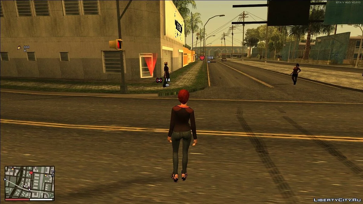 3D Blips - \"Расстояние до объектов\" / GTA San Andreas