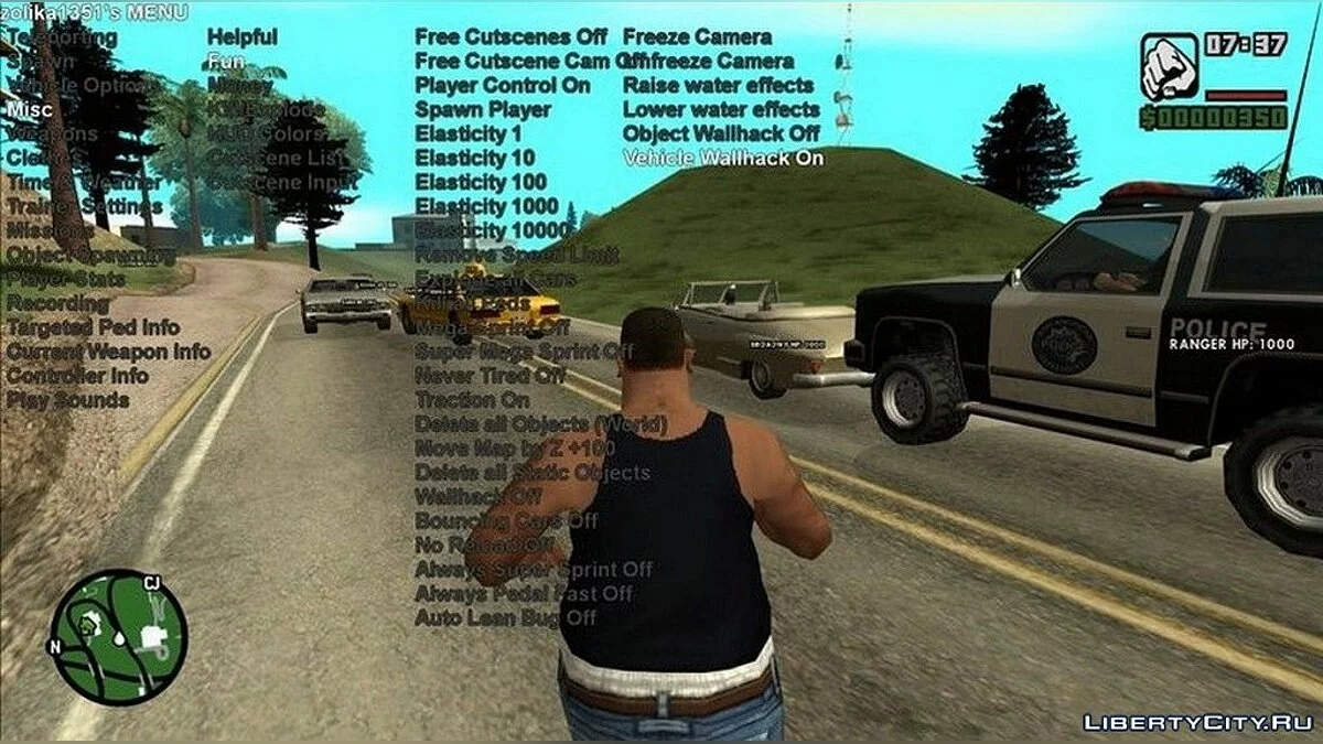 Zolika1351's Native Trainer/Mod Menu / GTA San Andreas