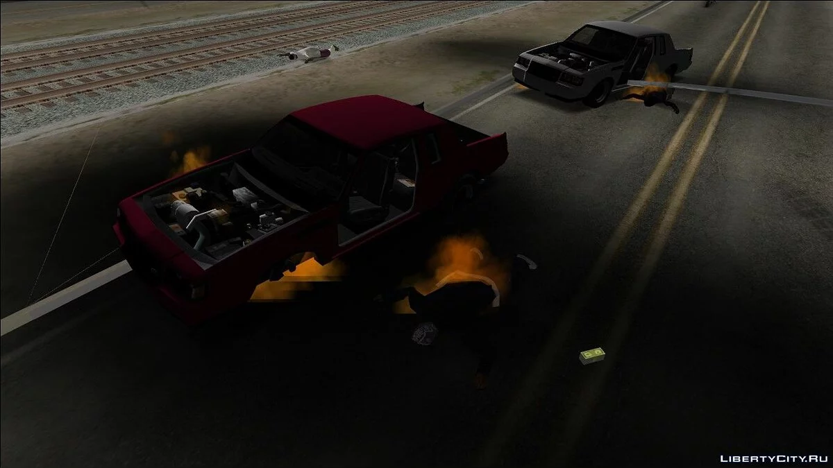 Водители загораются, когда загорается автомобиль / GTA San Andreas
