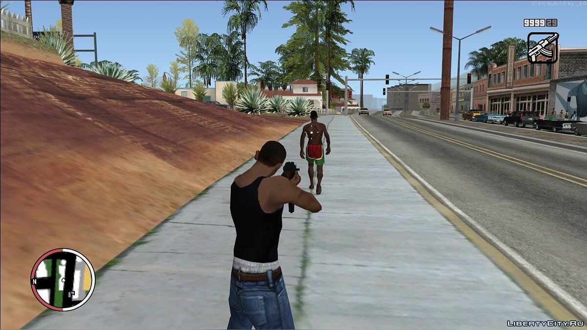 Скачать GTA 4 HUD V1.3 В Стиле SA Для GTA San Andreas