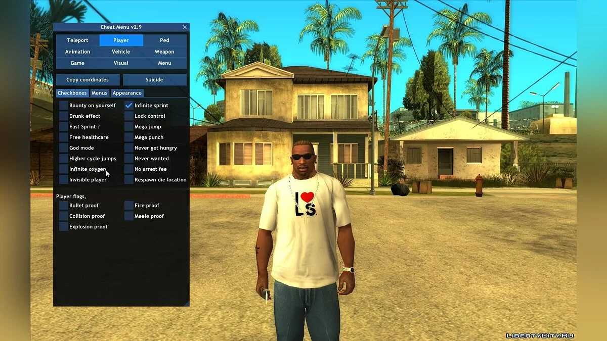 Чит-Меню v3.2 / GTA San Andreas