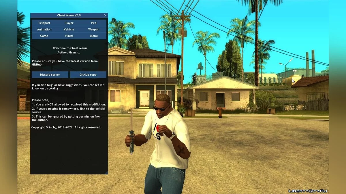 Чит-Меню v3.2 / GTA San Andreas