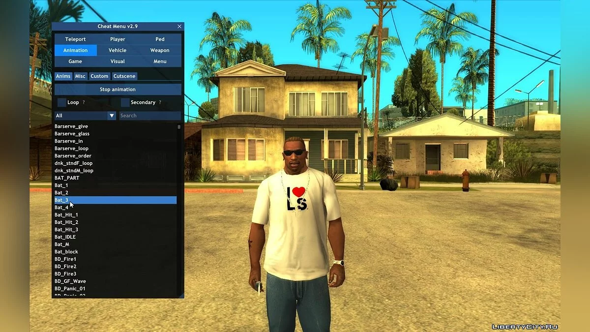 Чит-Меню v3.2 / GTA San Andreas