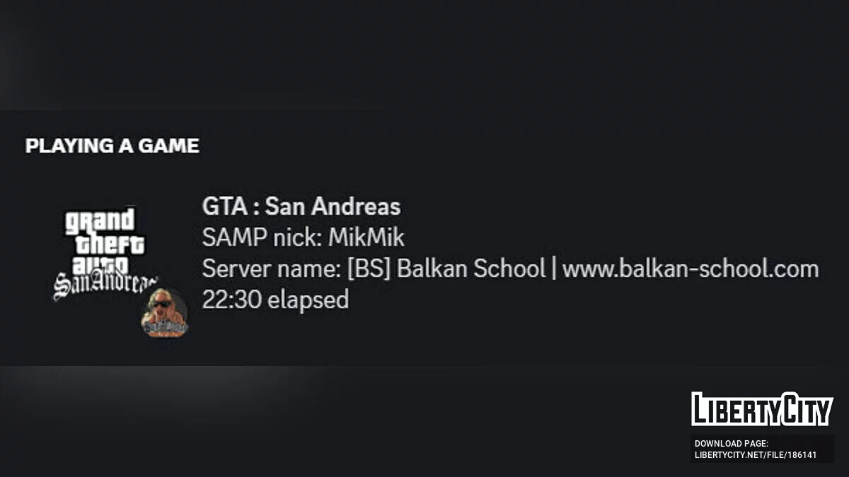 Discord RichER Presence / GTA San Andreas