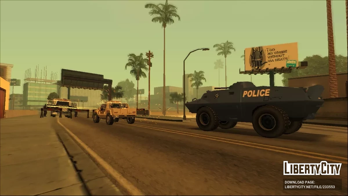 Вариация модели - Восстановленный грузовик ФБР и БТР SWAT / GTA San Andreas