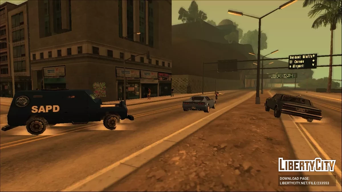 Вариация модели - Восстановленный грузовик ФБР и БТР SWAT / GTA San Andreas