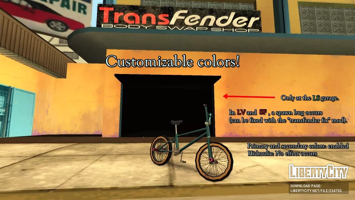 BMX Garlland Flatland (в стиле SA) / GTA San Andreas