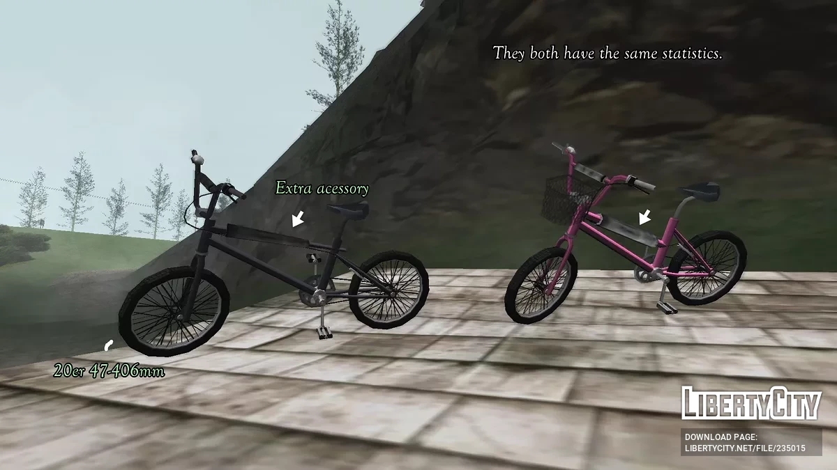 Пакет BMX - Crossflint и Missfive (в стиле SA) / GTA San Andreas