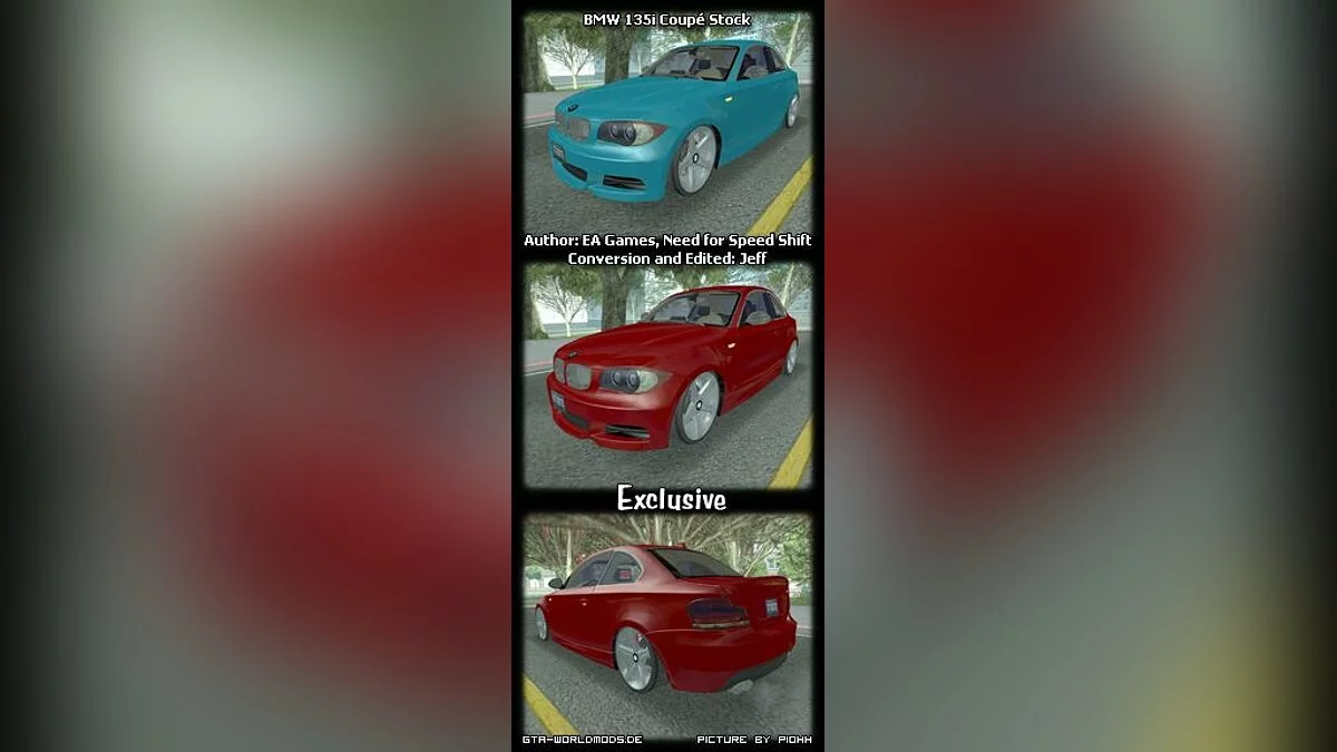 BMW 135i Coupe Stock / GTA San Andreas