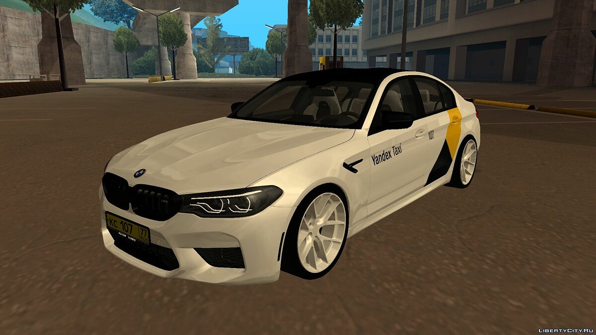 Скачать BMW M5 F90 “Yandex Taxi” (White) для GTA San Andreas