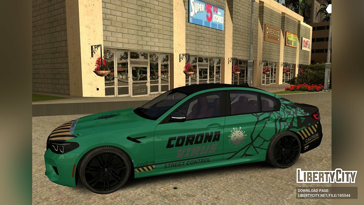 Скачать BMW M5 F90 ANTICORONAVIRUS для GTA San Andreas