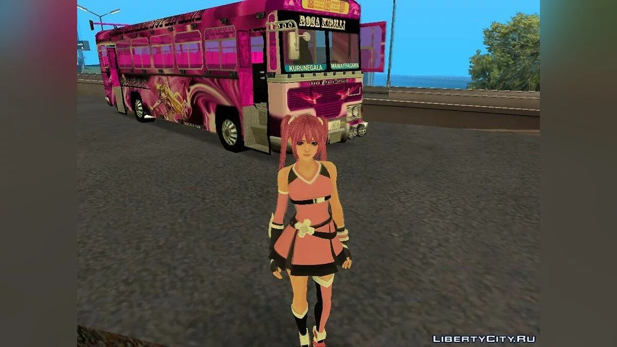 Автобус в розовой расцветке / GTA San Andreas