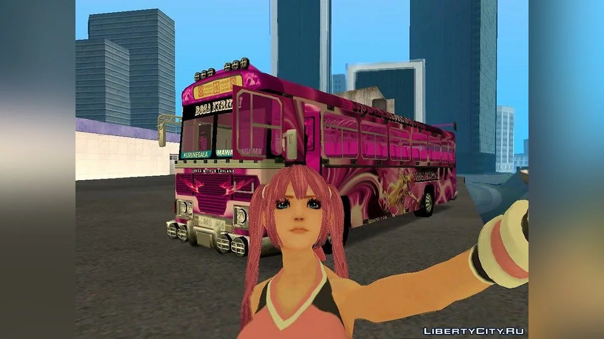 Автобус в розовой расцветке / GTA San Andreas