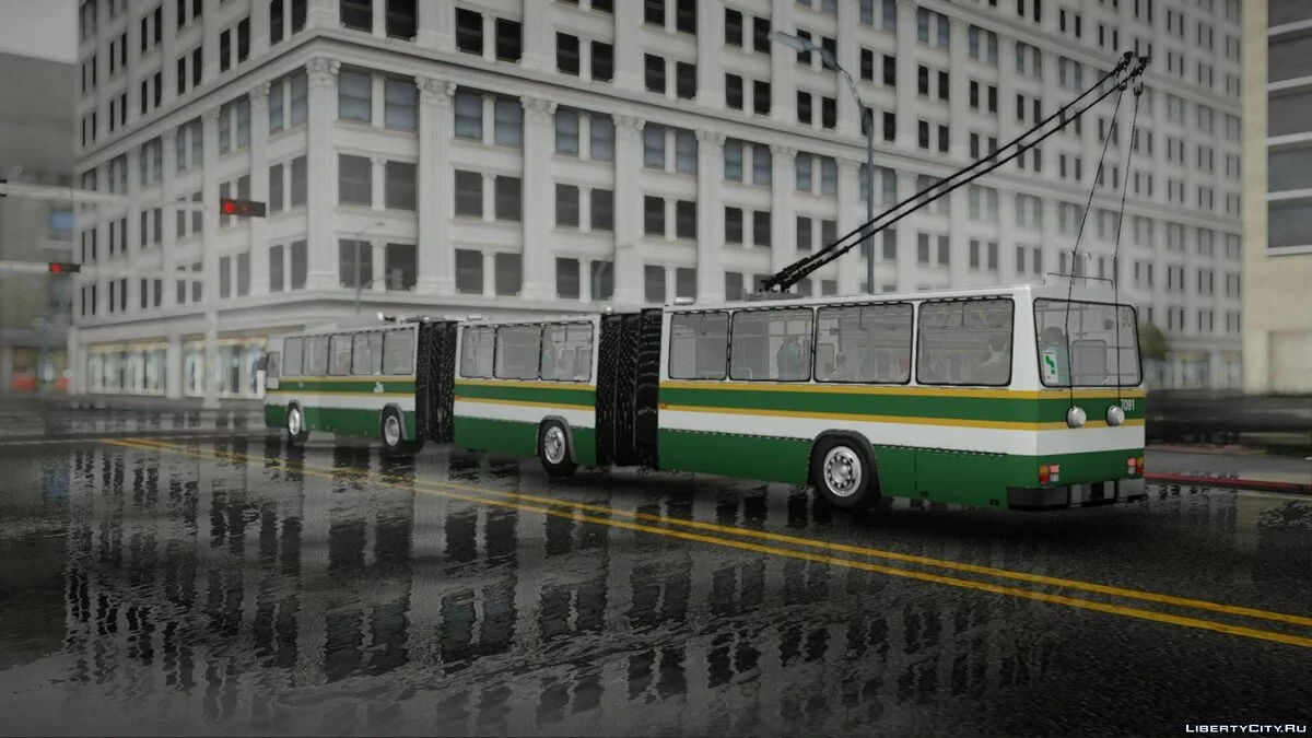 Troleibuzul Dublu Articulat RATB #7091 / GTA San Andreas