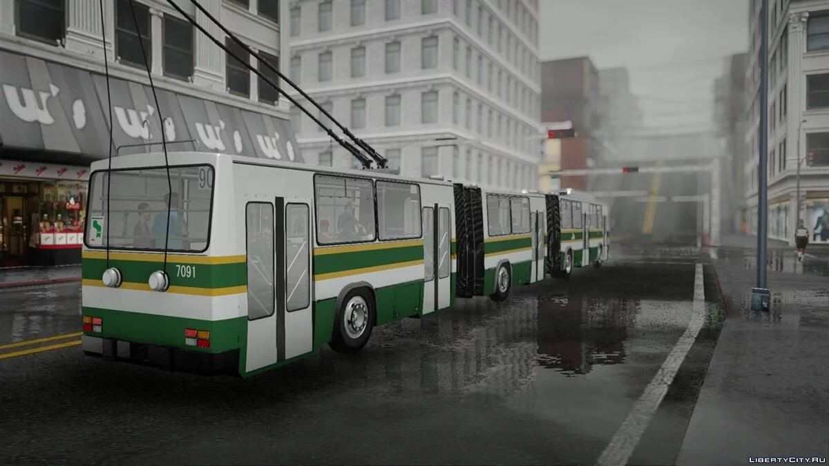 Troleibuzul Dublu Articulat RATB #7091 / GTA San Andreas