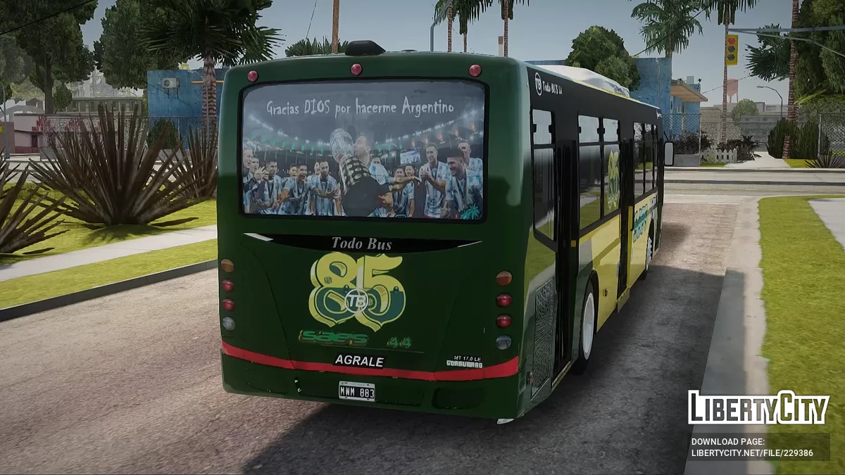 Linea 85 Todo Bus Agrale MT17 Interno 44 / GTA San Andreas