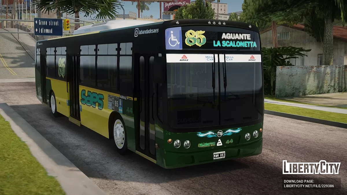 Linea 85 Todo Bus Agrale MT17 Interno 44 / GTA San Andreas